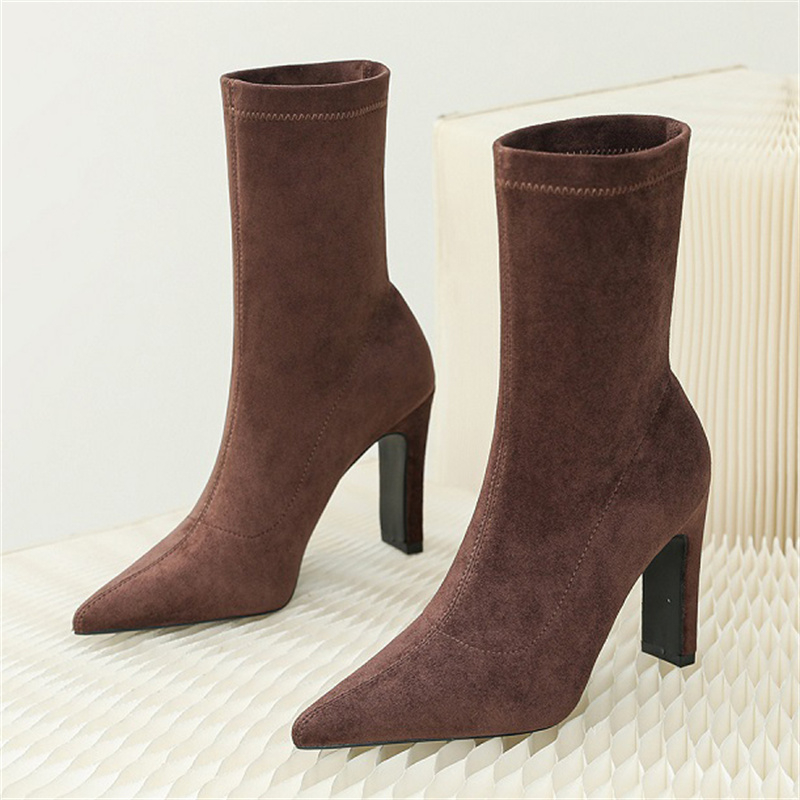 Women'S Ankle Accessories - Eilyken Winter Thick Heel Sock Flock