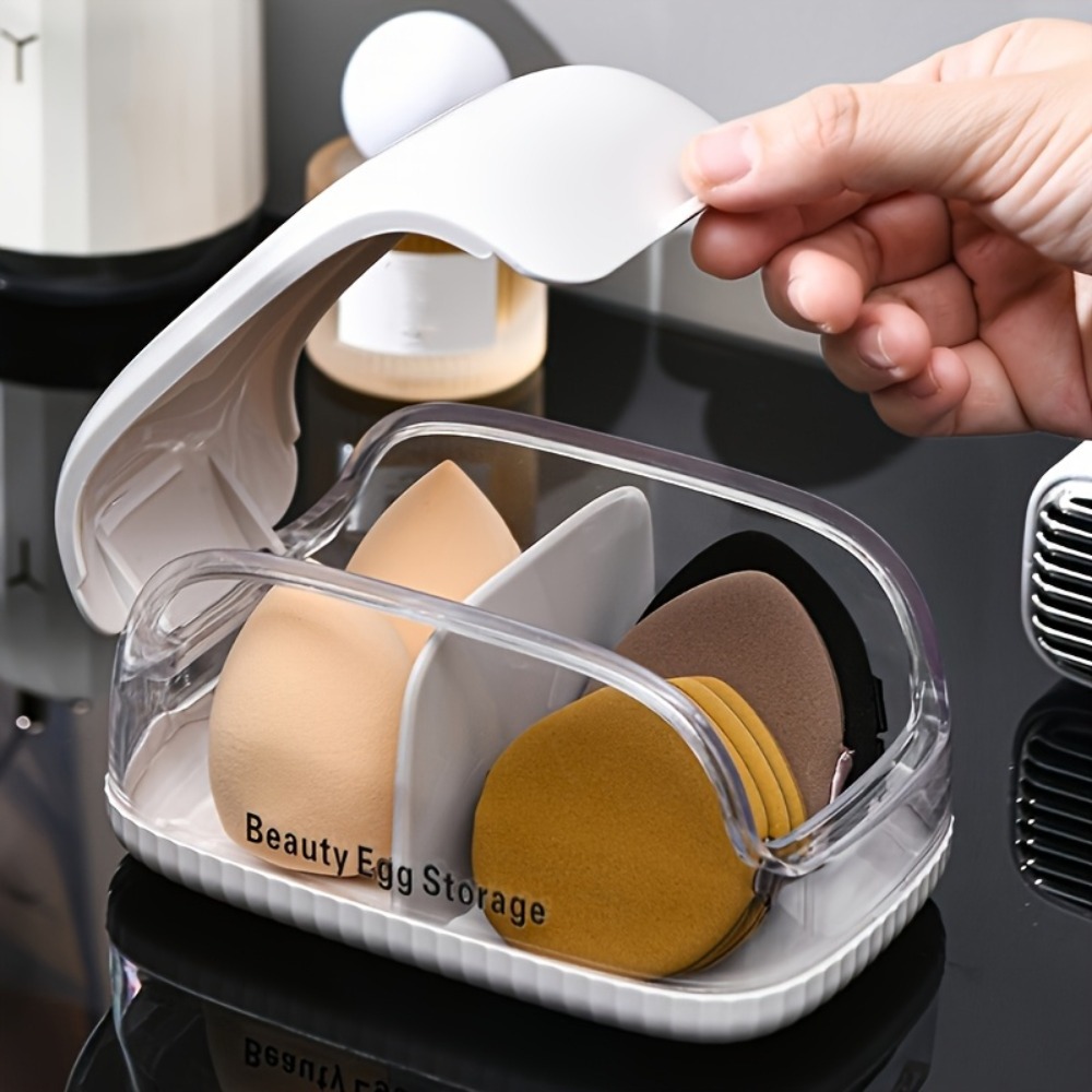 Women Accessories Organizer - Dual Compartment Beauty Sponge Storage Box