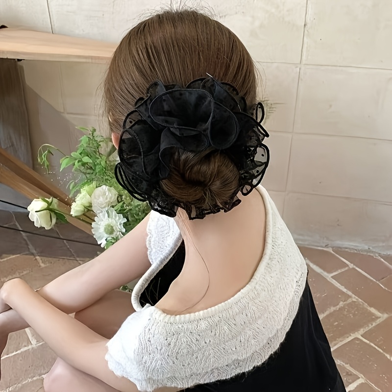 2-Pack Black Mesh Hair Ties, F - مراجعة Women'S Accessories Go Outdoors وسعره