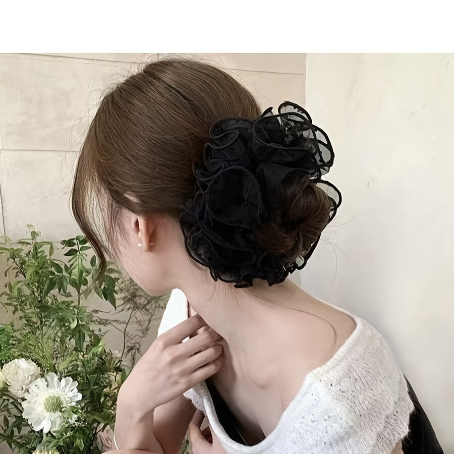 2-Pack Black Mesh Hair Ties, F - مراجعة Women'S Accessories Go Outdoors وسعره