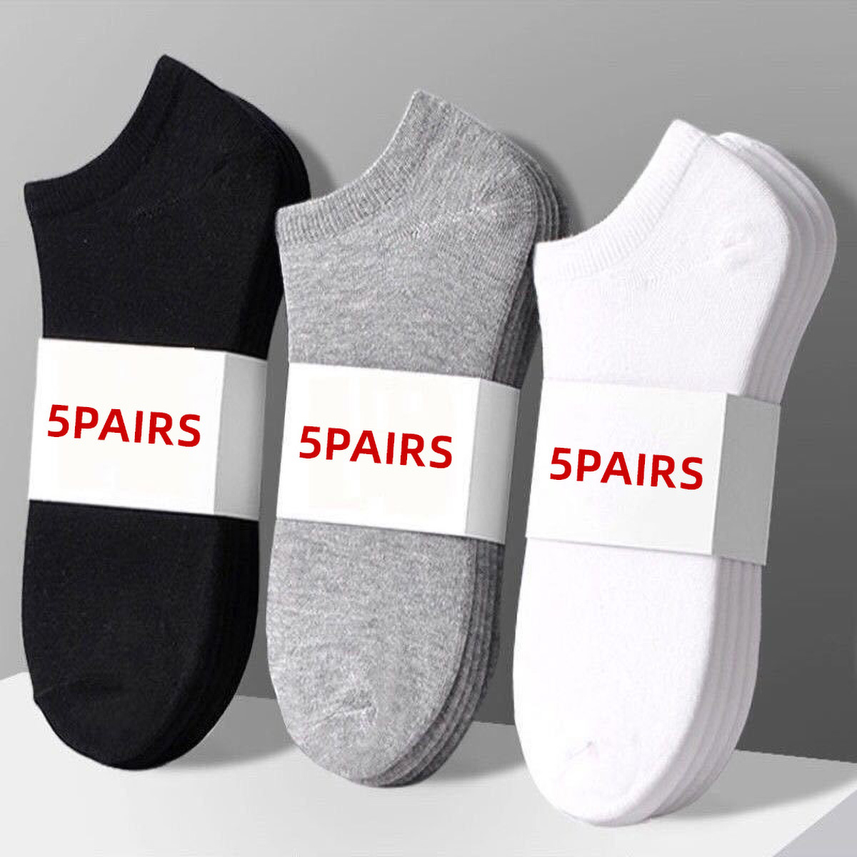 5 Pairs Unisex Casual Plain Co - مراجعة Women'S Ankle Accessories وسعره