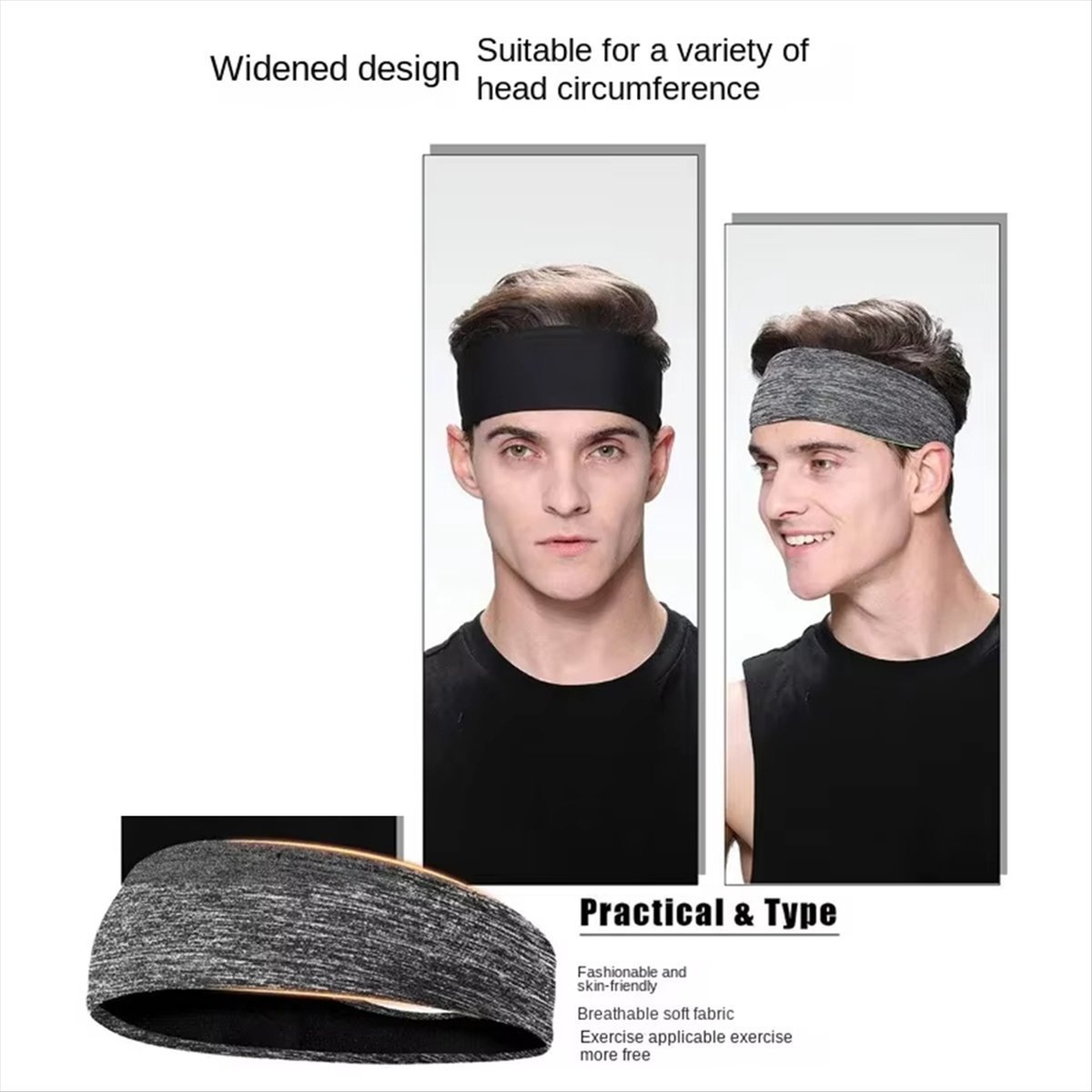 ABST Sweatband for Men Women E - مراجعة Hair Band Elastic وسعره