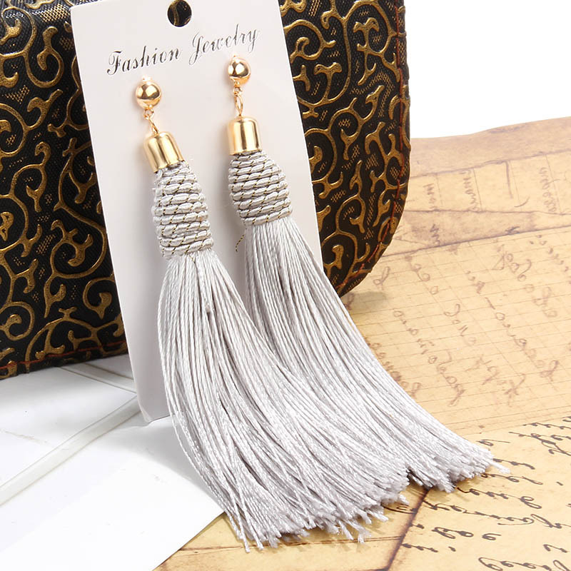 Bohemia Hand-Woven Tassel Dang - مراجعة Tassel Earrings Boho وسعره
