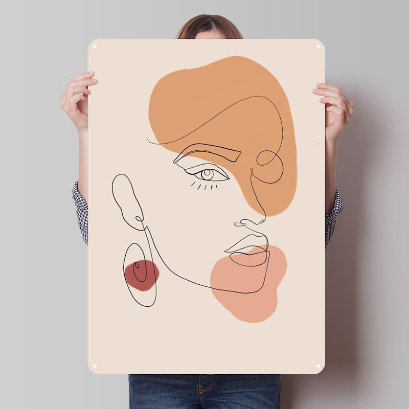Abstract Line Art Woman Sign A - مراجعة Women Accessories Poster وسعره