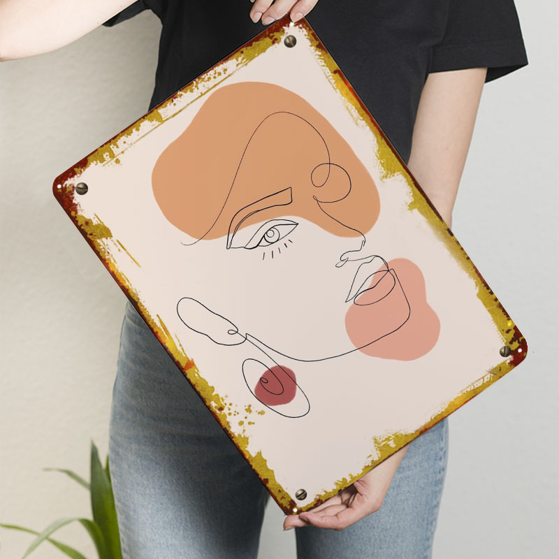 Abstract Line Art Woman Sign A - مراجعة Women Accessories Poster وسعره