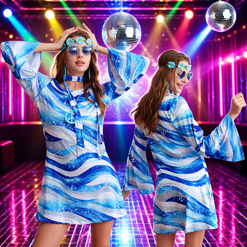 60s 70s Disco Dress 7 Piece Hi - مراجعة Women'S Accessories In The 60S وسعره