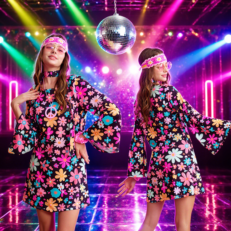 60s 70s Disco Dress 7 Piece Hi - مراجعة Women'S Accessories In The 60S وسعره