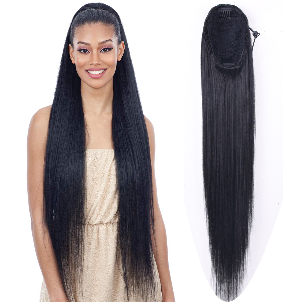 30inch Long Afro Puff Yaki Str - مراجعة Hair Band Elastic وسعره