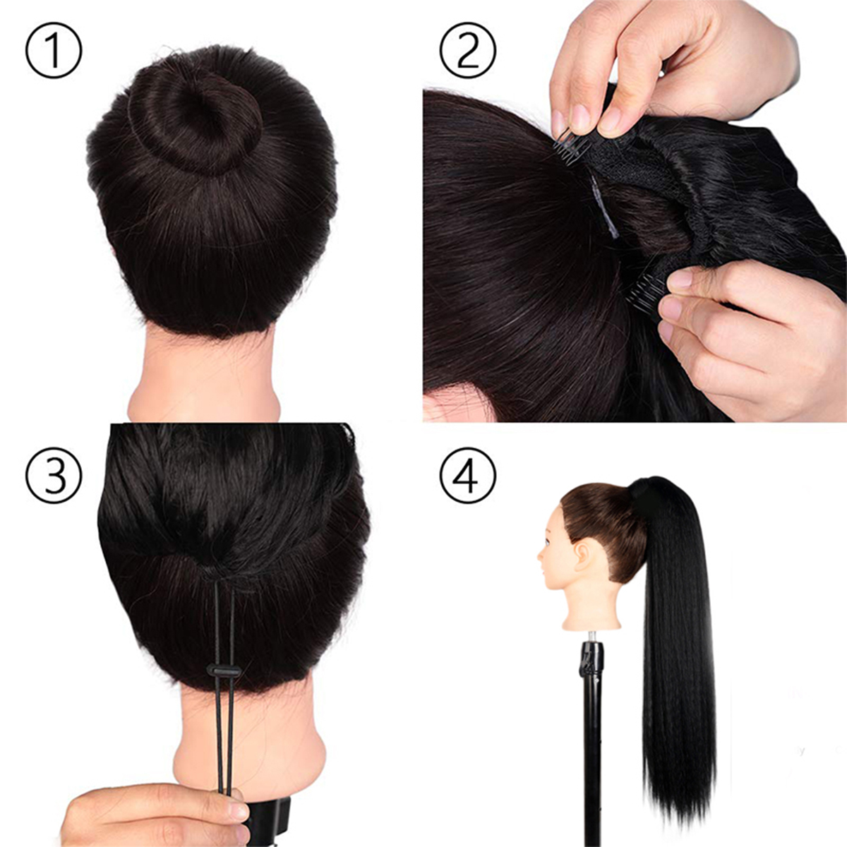 Drawstring Ponytail Hair Exten - مراجعة Hair Band Elastic وسعره