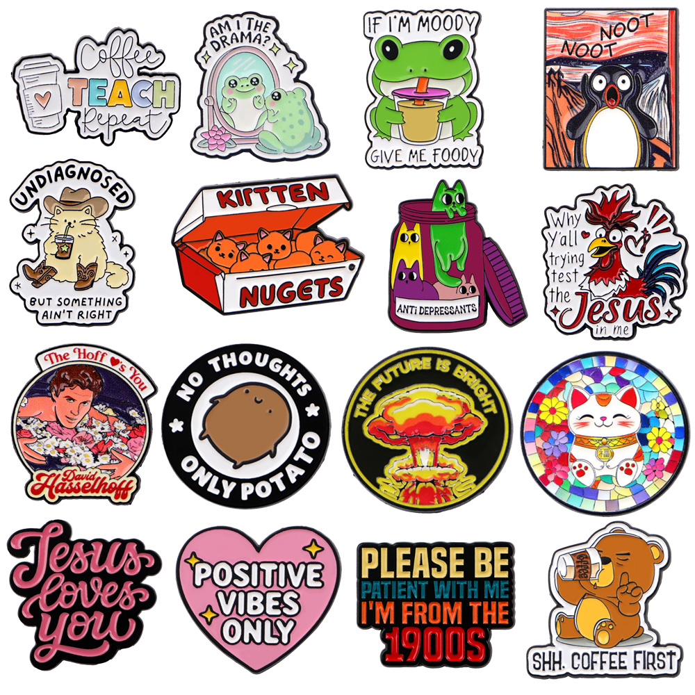 Cartoon Quotes Briefcase Badge - مراجعة Women Accessories Quotes وسعره