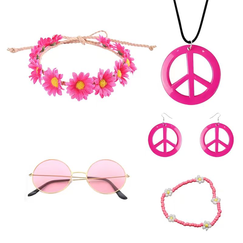 PESENAR Hippie Costume Accesso - مراجعة Women'S Accessories In The 60S وسعره