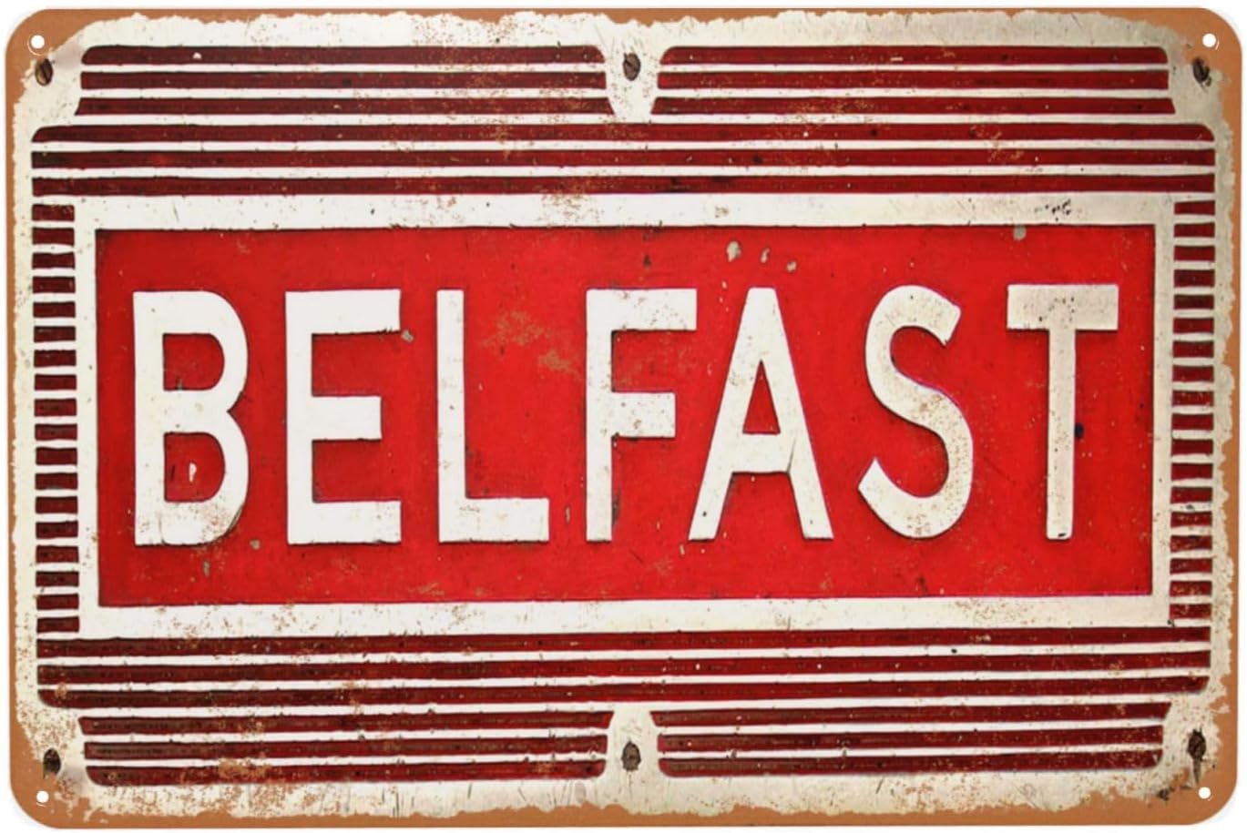 Vintage Metal Sign, Belfast Ti - مراجعة Women Accessories Poster وسعره