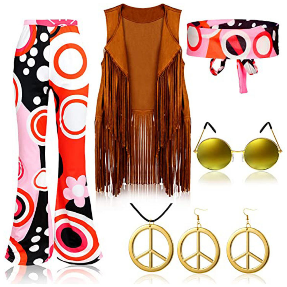 Retro 6 Pcs 60s 70s Outfits fo - مراجعة Women'S Accessories In The 60S وسعره