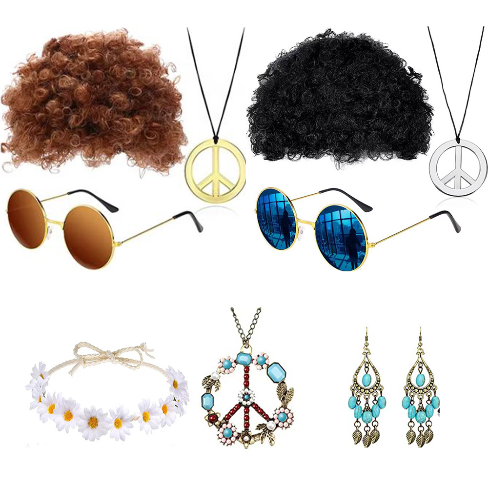 Hippie 60S Accessory Set Wig S - مراجعة Women'S Accessories In The 60S وسعره