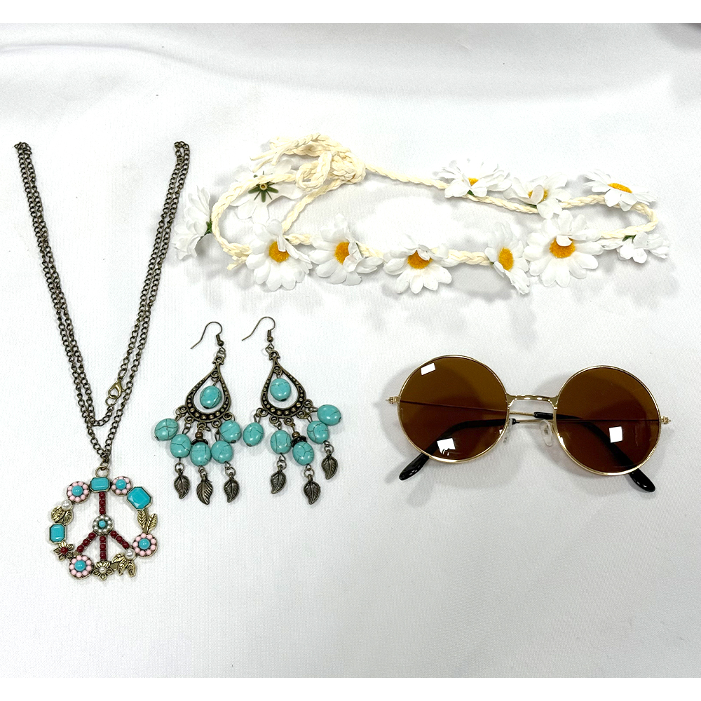 Hippie 60S Accessory Set Wig S - مراجعة Women'S Accessories In The 60S وسعره
