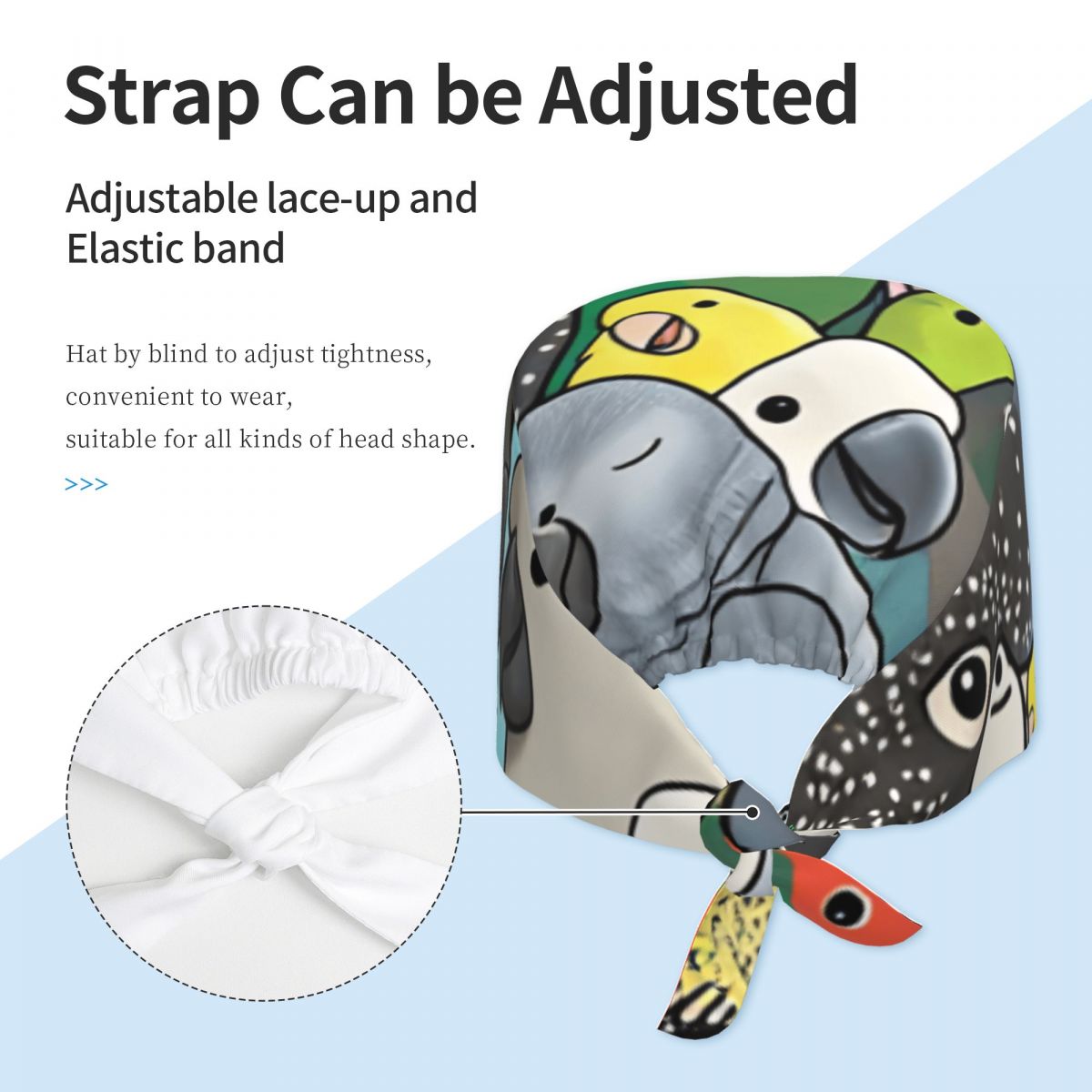Scrub Caps Parrot Party Poster - مراجعة Women Accessories Poster وسعره