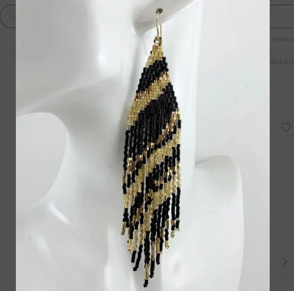 Beaded earrings Tassel Color m - مراجعة Tassel Earrings Boho وسعره