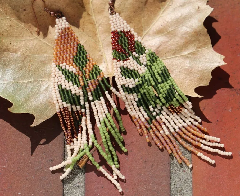 Beaded earrings Tassel Color m - مراجعة Tassel Earrings Boho وسعره