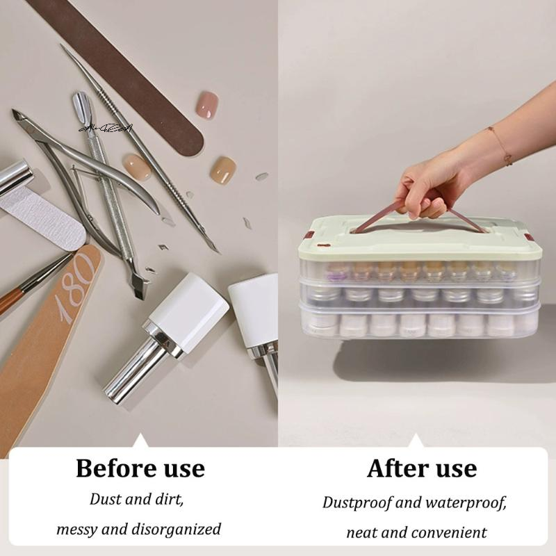 PVC Nail Polish Organizer UV G - مراجعة Women Accessories Organizer وسعره