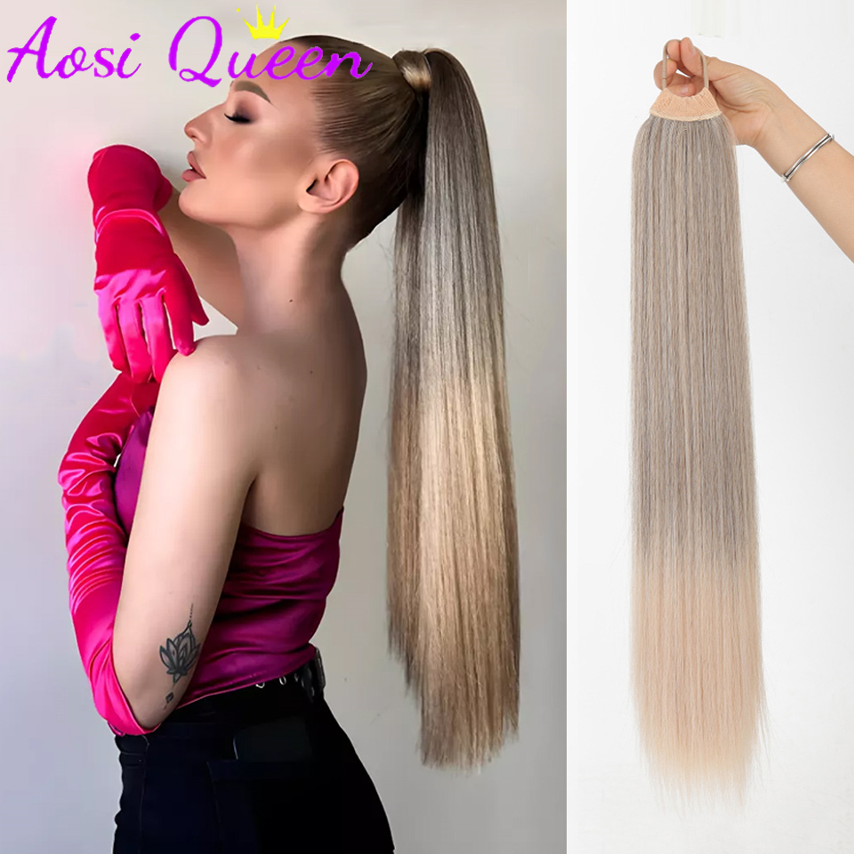 AOSI  Wig Ponytail Female 2024 - مراجعة Hair Band Elastic وسعره