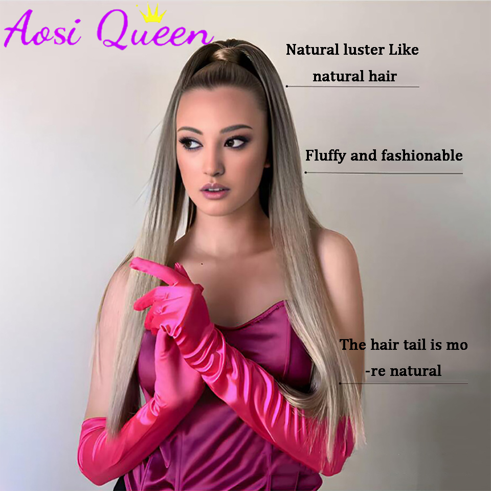 AOSI  Wig Ponytail Female 2024 - مراجعة Hair Band Elastic وسعره