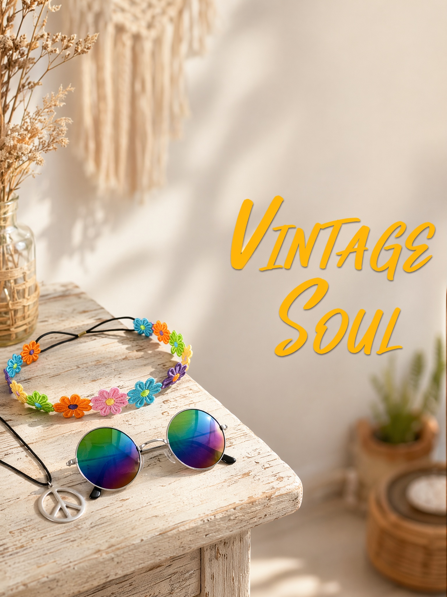 3-Piece Hippie Style Accessory - مراجعة Women'S Accessories In The 60S وسعره