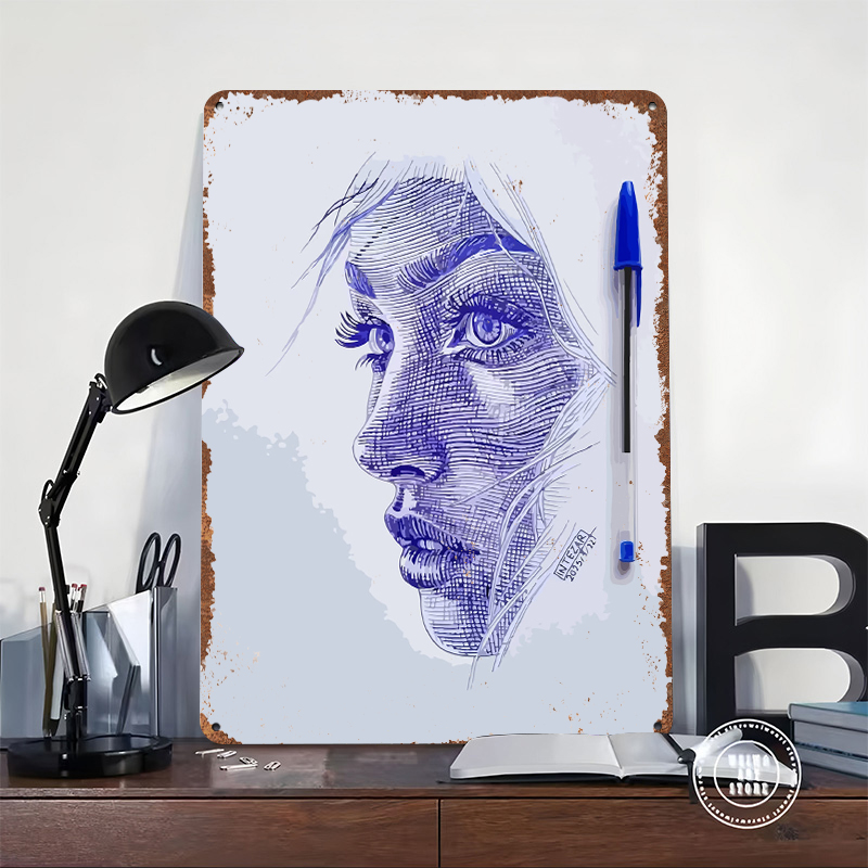 Ballpoint Pen Portrait of a Wo - مراجعة Women Accessories Poster وسعره