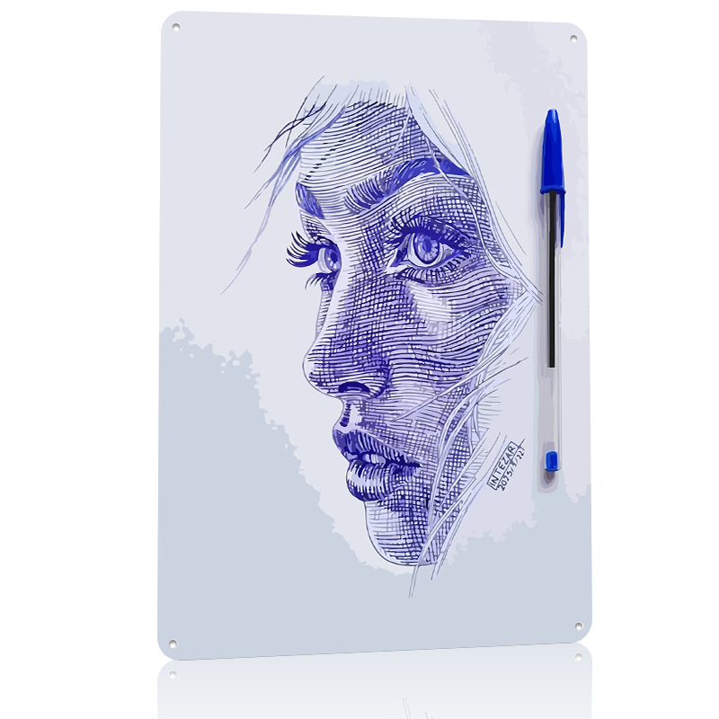 Ballpoint Pen Portrait of a Wo - مراجعة Women Accessories Poster وسعره