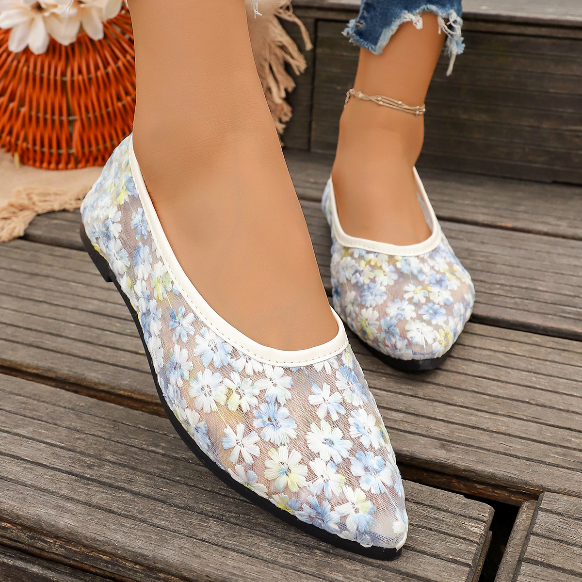 Summer Elegant Flower Low Heel - مراجعة Women'S Shoes And Accessories وسعره