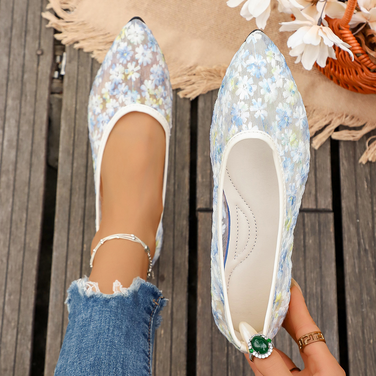 Summer Elegant Flower Low Heel - مراجعة Women'S Shoes And Accessories وسعره