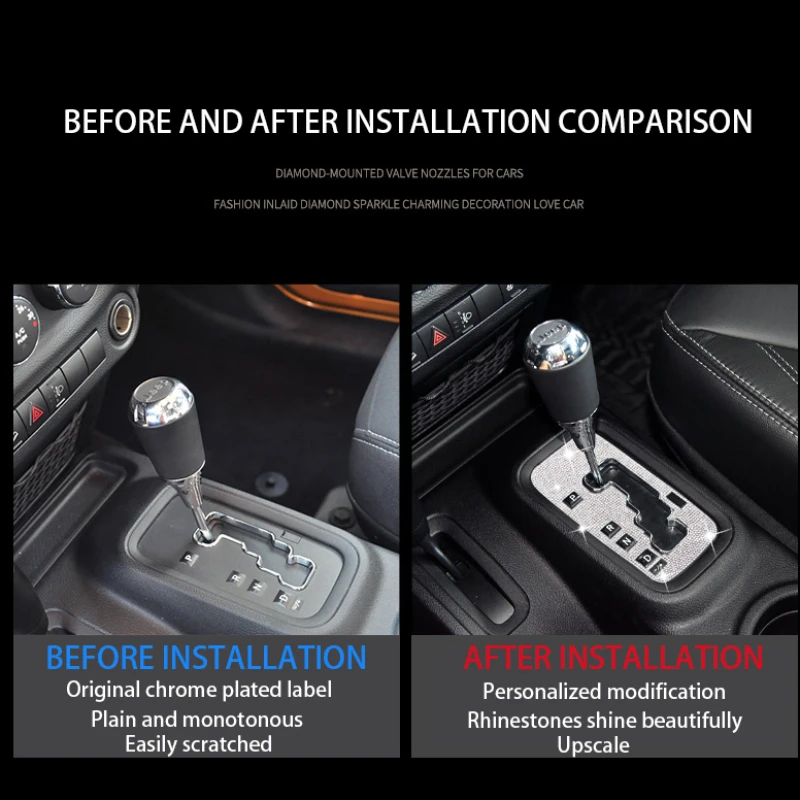 Bling Crystal Car Gear Shift B - مراجعة Women'S Jeep Accessories وسعره