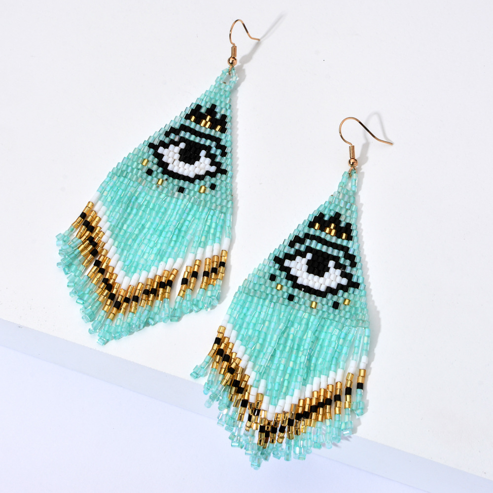 ZGMXR  Rice bead earrings Tass - مراجعة Tassel Earrings Boho وسعره