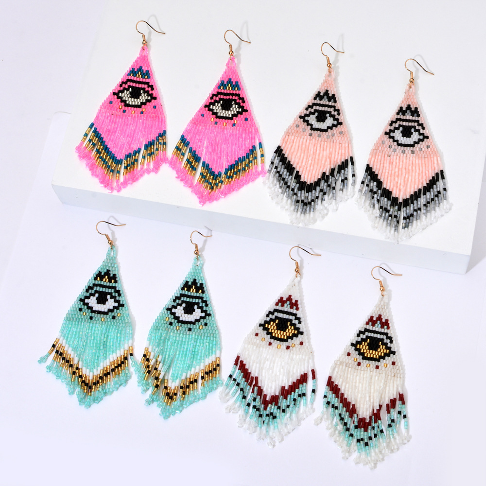 ZGMXR  Rice bead earrings Tass - مراجعة Tassel Earrings Boho وسعره