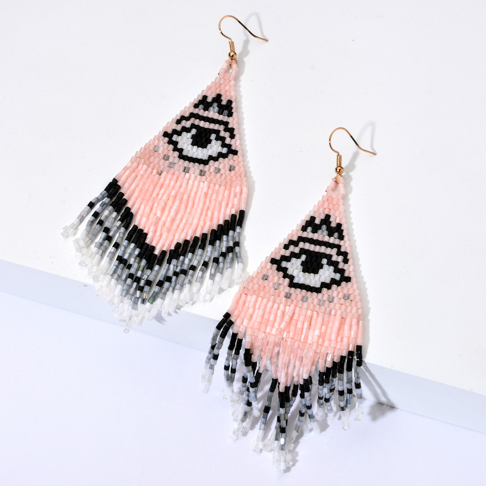 ZGMXR  Rice bead earrings Tass - مراجعة Tassel Earrings Boho وسعره