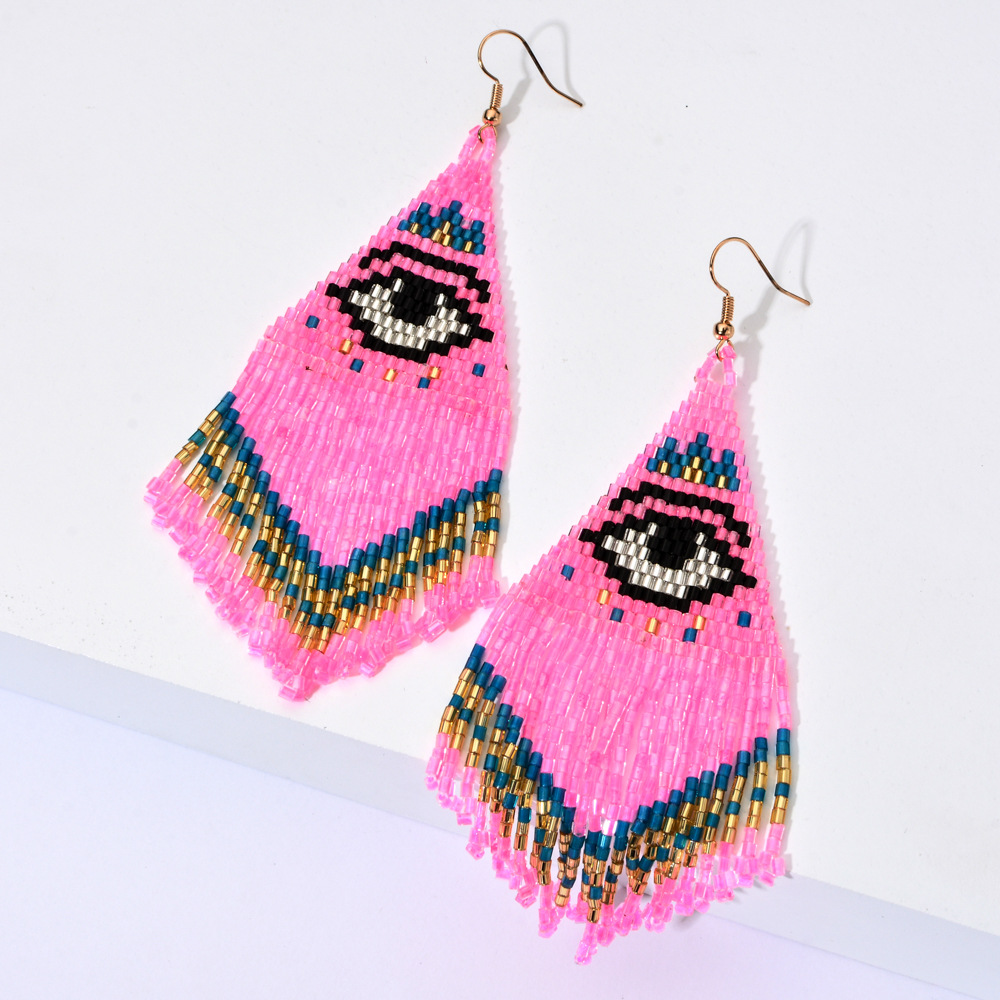ZGMXR  Rice bead earrings Tass - مراجعة Tassel Earrings Boho وسعره