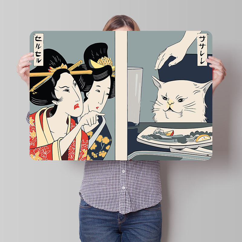 Woman Yelling At a Cat 3D Prin - مراجعة Women Accessories Poster وسعره