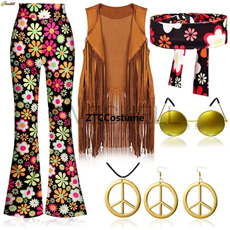 Hippie Costume Women 60s 70s P - مراجعة Women'S Accessories In The 60S وسعره