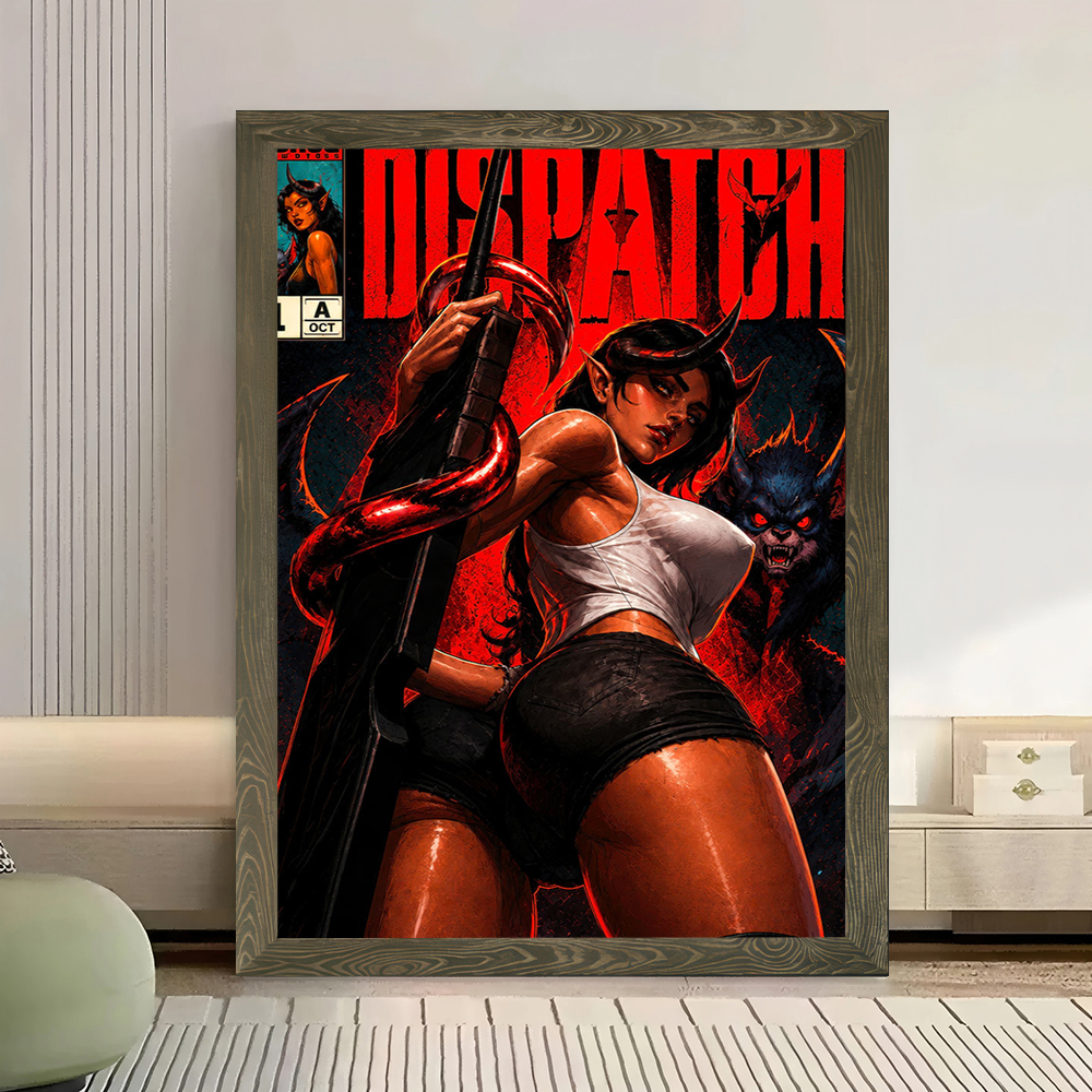 Demonic Woman With Sword Print - مراجعة Women Accessories Poster وسعره