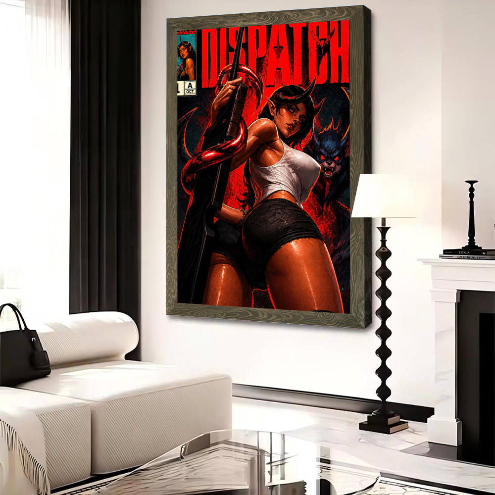 Demonic Woman With Sword Print - مراجعة Women Accessories Poster وسعره