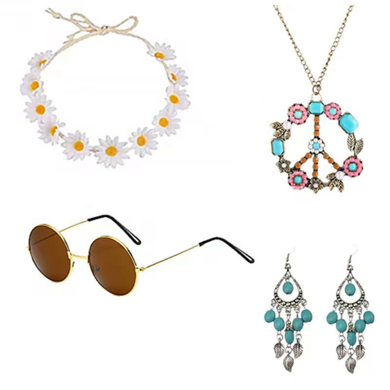 PESENAR Hippie Costume Accesso - مراجعة Women'S Accessories In The 60S وسعره