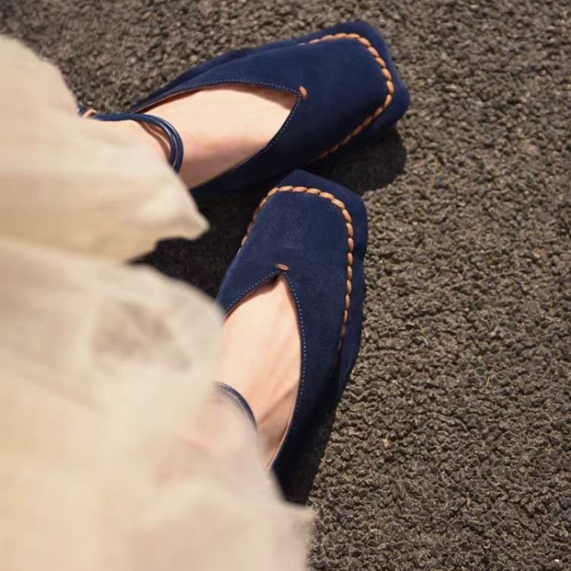 Retro Square-toe Shallow-mouth - مراجعة Women'S Shoes And Accessories وسعره