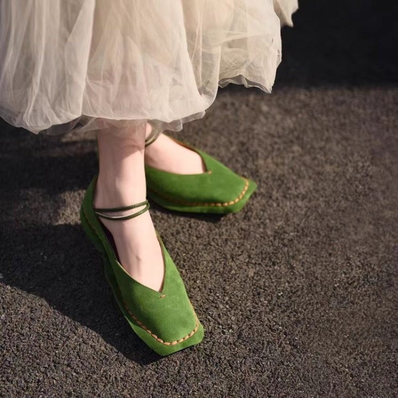 Retro Square-toe Shallow-mouth - مراجعة Women'S Shoes And Accessories وسعره