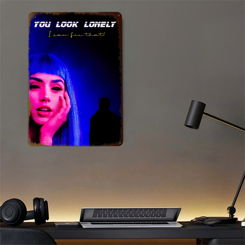Cyberpunk Woman and Silhouette - مراجعة Women Accessories Poster وسعره