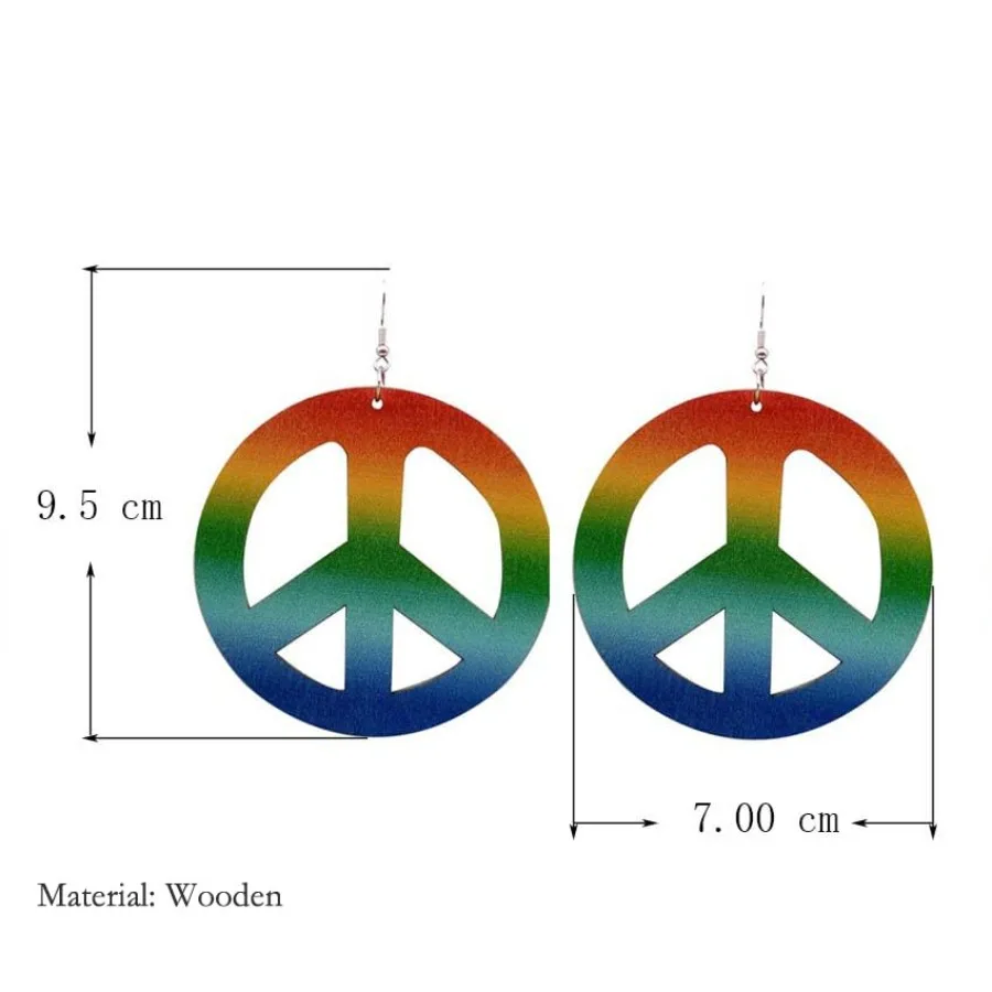Hippie Colorful Love Peace Sig - مراجعة Women'S Accessories In The 60S وسعره
