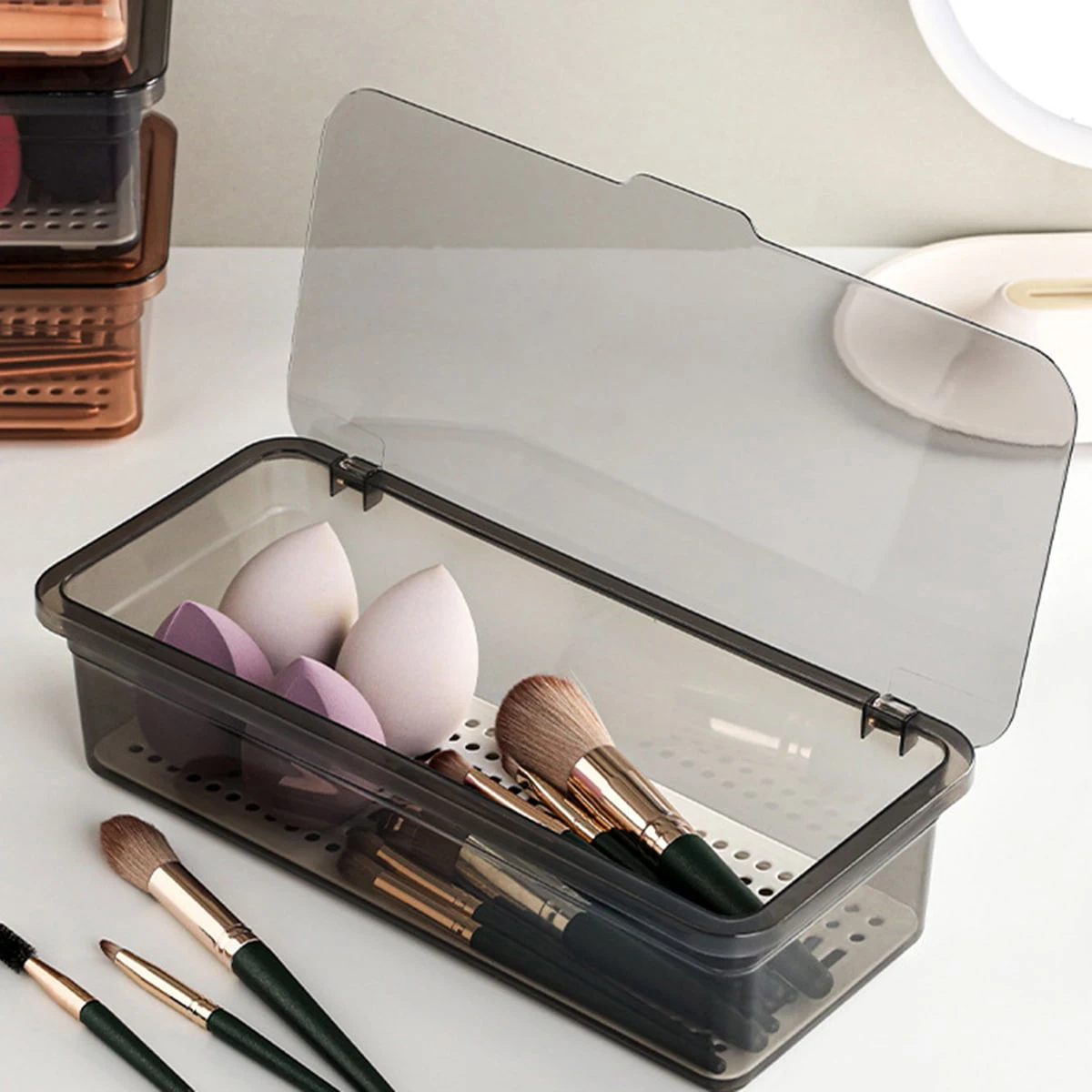 1pc-Makeup Brush Storage Box w - مراجعة Women Accessories Organizer وسعره