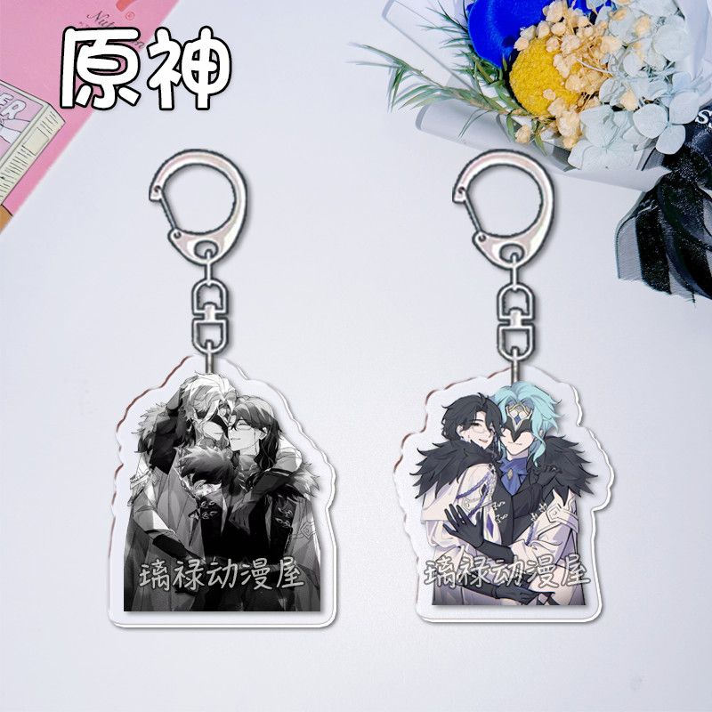 2pcs Genshin Impact  Keychains - مراجعة Women Accessories To Gift وسعره