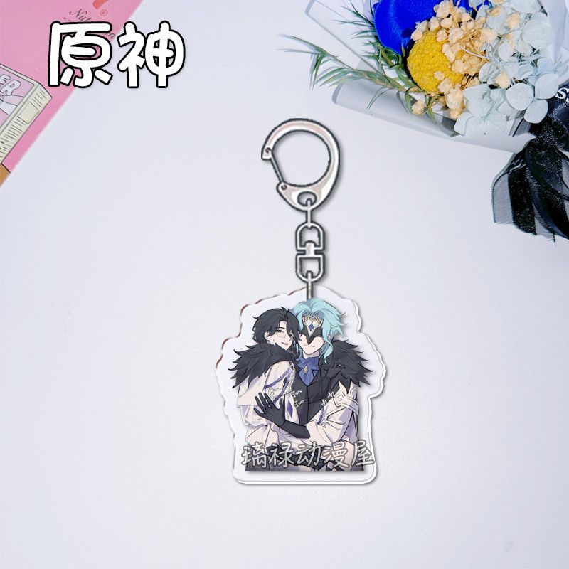 2pcs Genshin Impact  Keychains - مراجعة Women Accessories To Gift وسعره