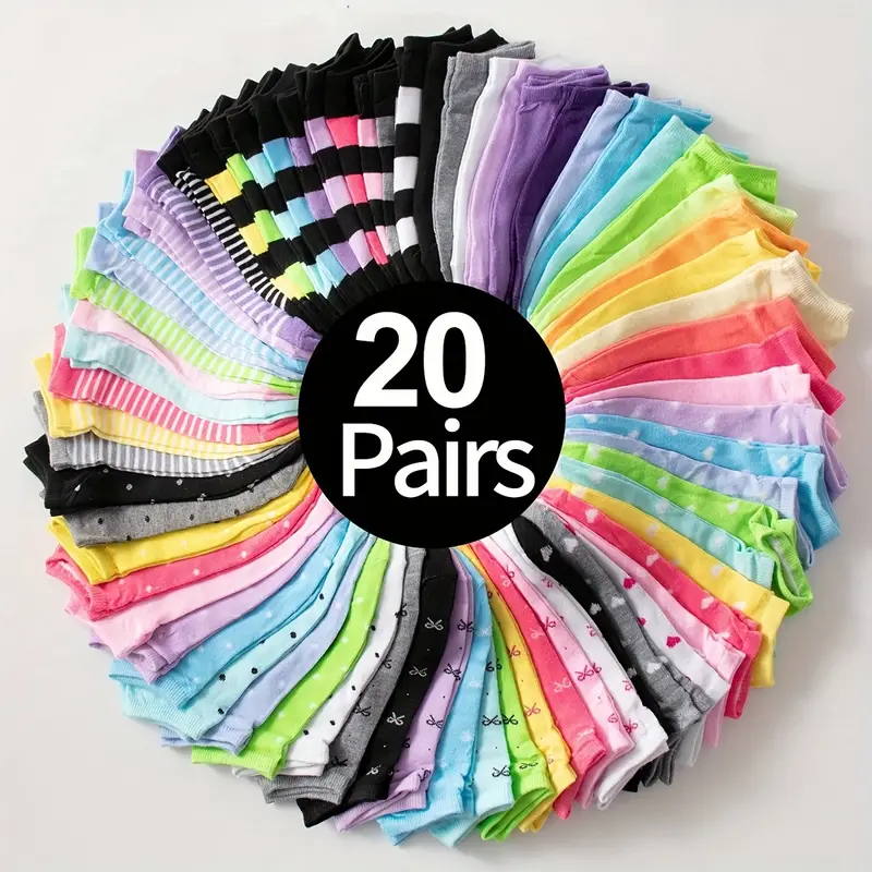 10/15/20/25/30/35Pairs Heart P - مراجعة Women'S Ankle Accessories وسعره