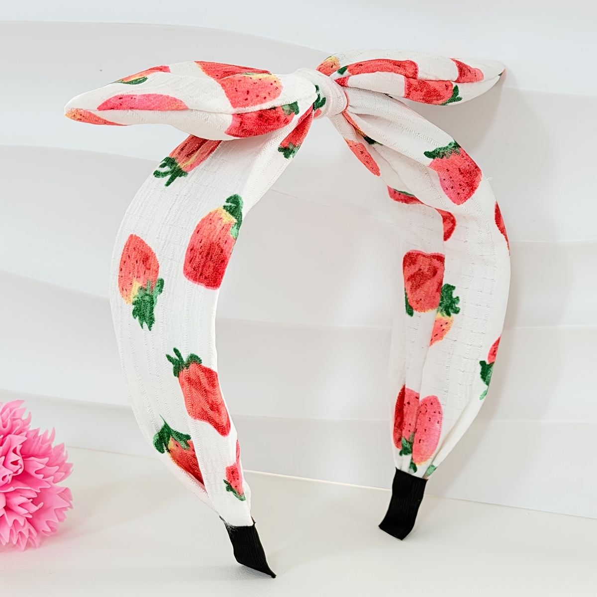 Strawberry printed bow rabbit  - مراجعة Women'S Accessories Go Outdoors وسعره