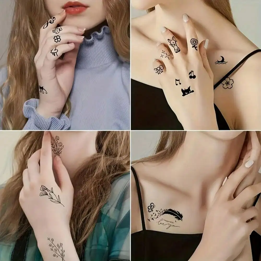 30 Sheets Black Temporary Tatt - مراجعة Women Accessories Quotes وسعره